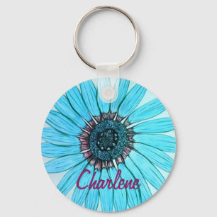 Llavero Flor hermosa personalizada