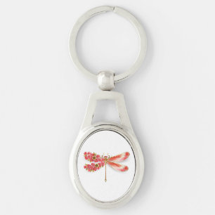 Llavero Flor libélula con sakura de joyas