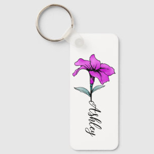 Llavero Flor lirio rosa personalizada