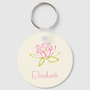 Llavero Flor Lotus personalizada / Lirio de agua