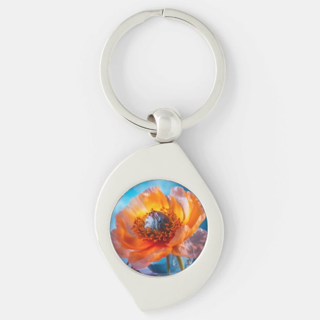 Llavero Flor naranja (Anverso)
