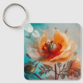 Llavero Flor Naranja Delicada