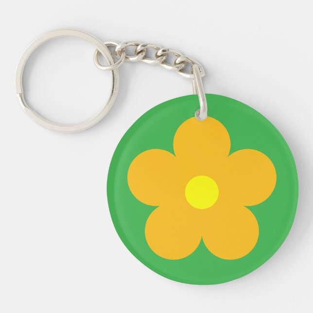 Llavero Flor Naranja ligero (Frente)