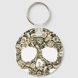 Llavero Flor Ornate Skull