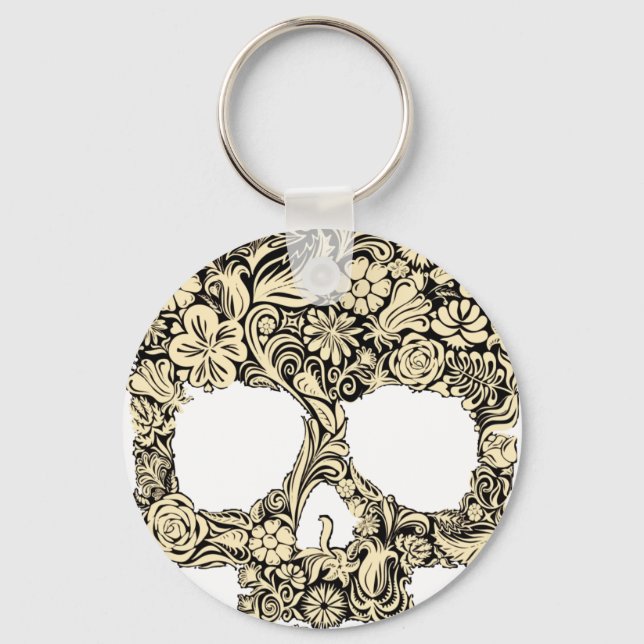 Llavero Flor Ornate Skull (Anverso)