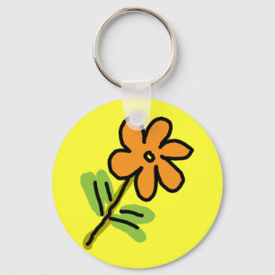 Llavero Flor - Pintura infantil
