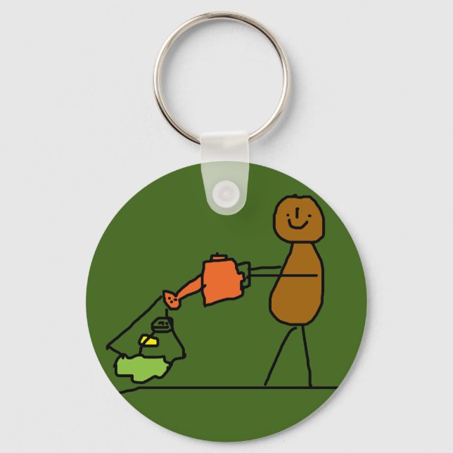 Llavero Flor - Pintura infantil (Anverso)
