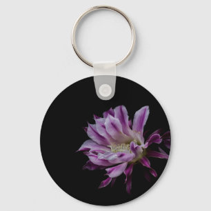 Llavero Flor real morada y blanca
