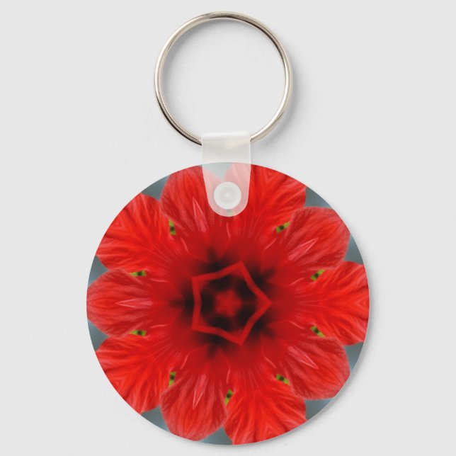 Llavero Flor Roja (Anverso)