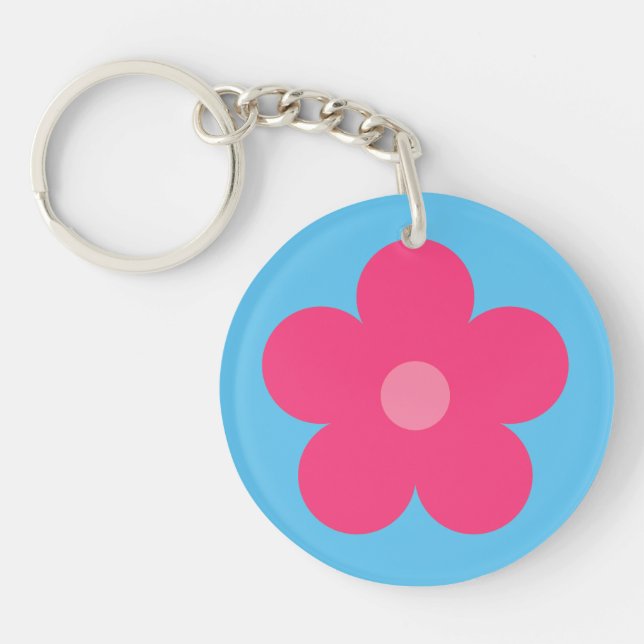 Llavero Flor rosa (Frente)