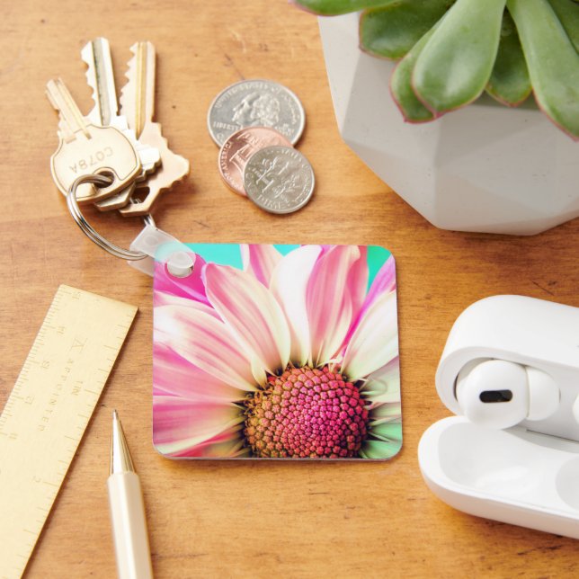 Llavero Flor rosa (Escritorio )