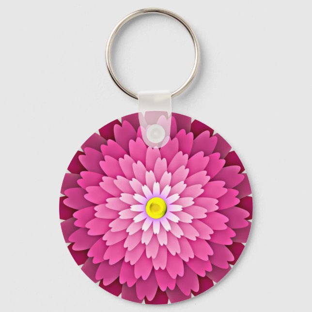 Llavero Flor rosa-64655 (Anverso)