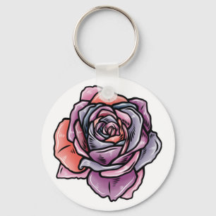 Llavero Flor Rosa de color