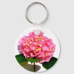 Llavero Flor rosa Hydrangea rosa flor rosa floral