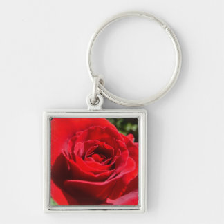 Llavero Flor rosa roja brillante hermosa flor