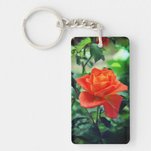 Llavero Flor rosa rosa de la naturaleza 46458