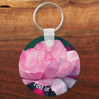 Llavero Flor rosa rosa fuerte personalizada
