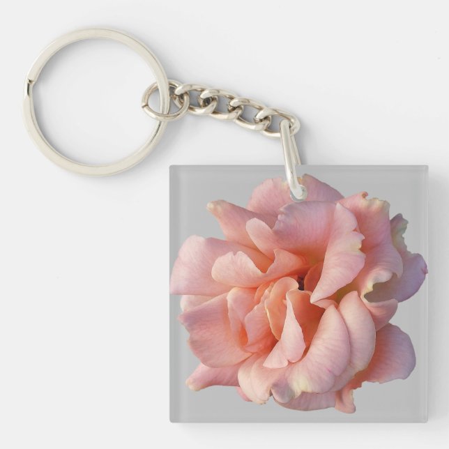 Llavero flor rosa rosa rosa rosa (Frente)