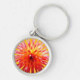 Llavero Flor rosa y amarilla