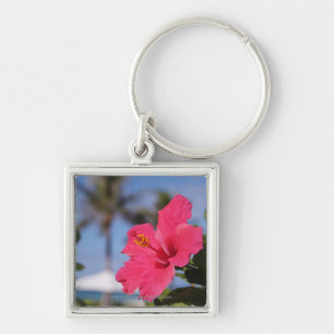 Llavero Flor rosada del hibisco