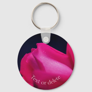 Llavero Flor Rosebud roja personalizada