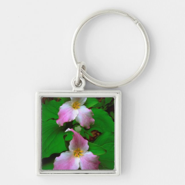 Llavero Flor silvestre de Trillium (Frente)