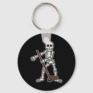 Llavero Flor Skeleton Hockey Jugador disfraz de Halloween