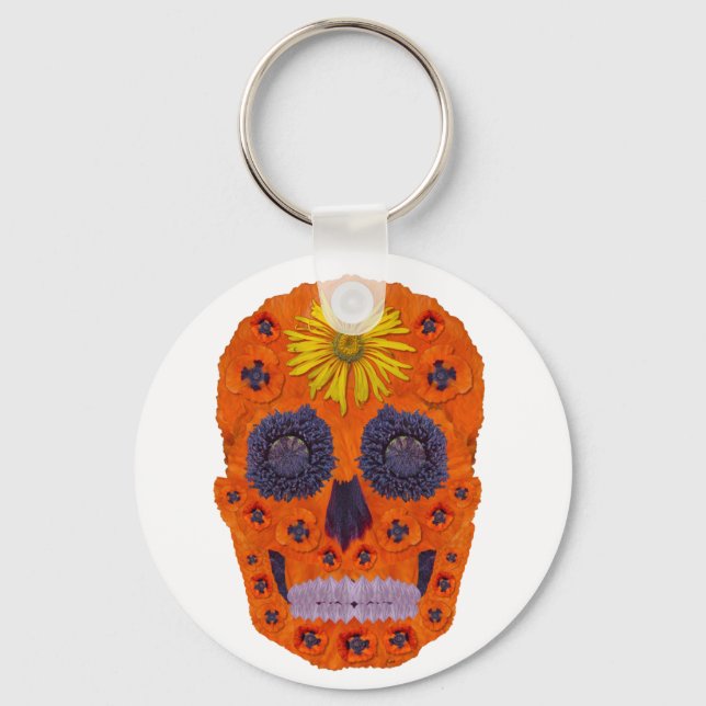 Llavero Flor Skull 1 (Anverso)