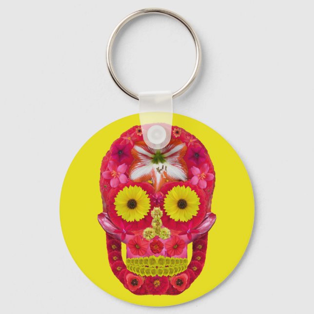 Llavero Flor Skull 6 (Anverso)