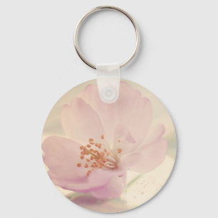 Llavero Flor suave de cerezo rosa suave