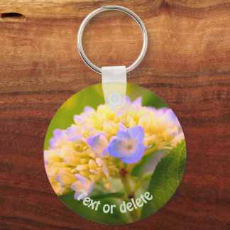 Llavero Flor suave de hidrangea personalizada