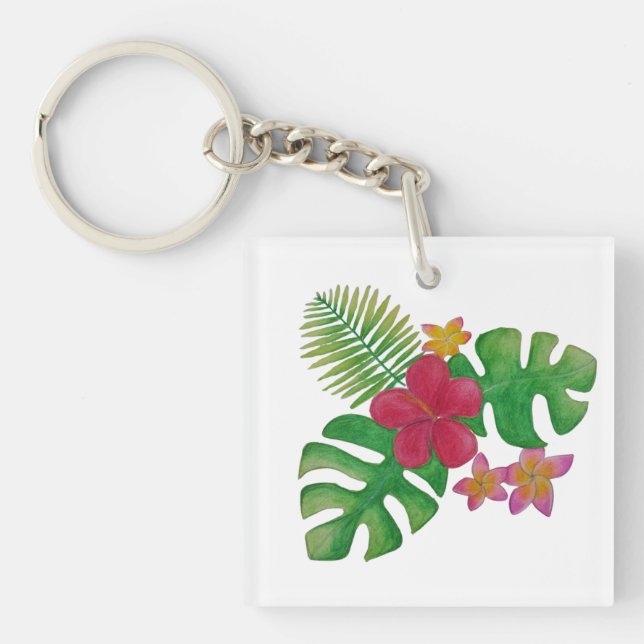 Llavero Flor tropical (Frente)