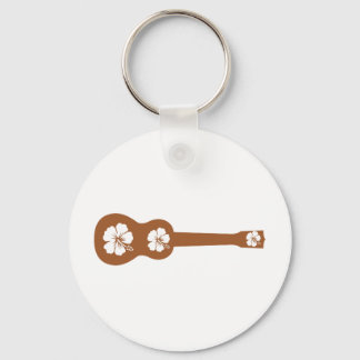 Llavero flor ukulele e hibiscus aloha