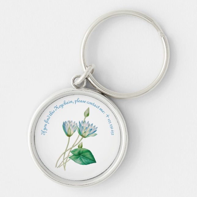 Llavero Flor vintage egipcia Lotus (Frente)