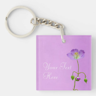 Llavero Flor violeta en morado