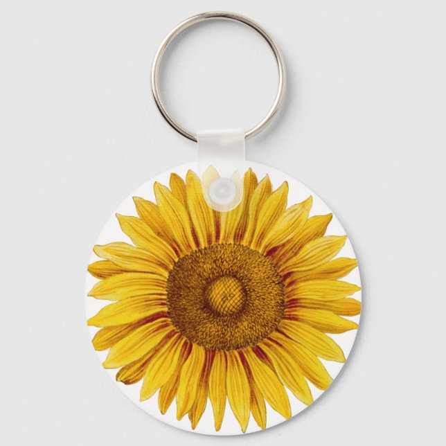 Llavero Flor virgen feliz de girasol (Anverso)