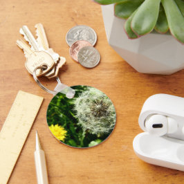 Llavero Flor y cabeza de semilla de Dandelion