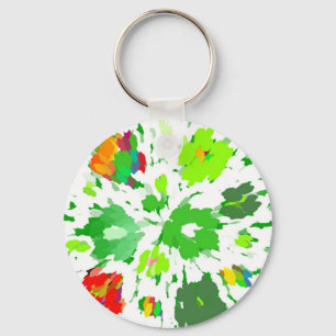 Llavero Flora de arte pop acuarela