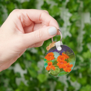 Llavero Floración de Nasturtium - Pastel Botánico