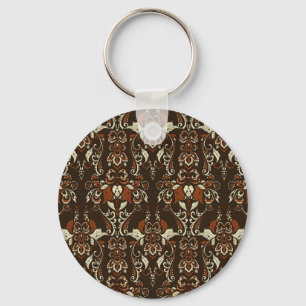 Llavero Floral barroca: tapiz clásico de época