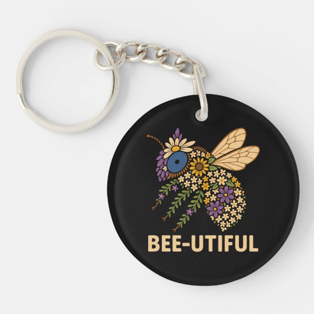 Llavero Floral Bee Fusion Bee-Utiful (Frente)