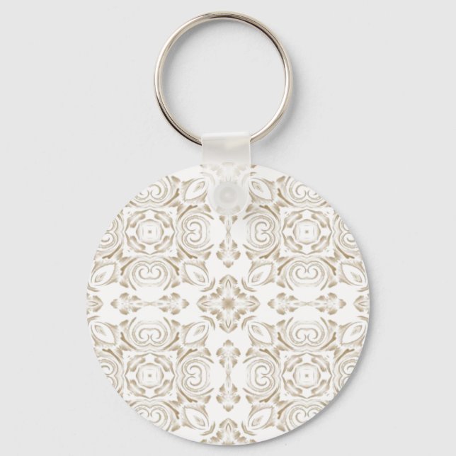 Llavero Floral beige antiguo (Anverso)