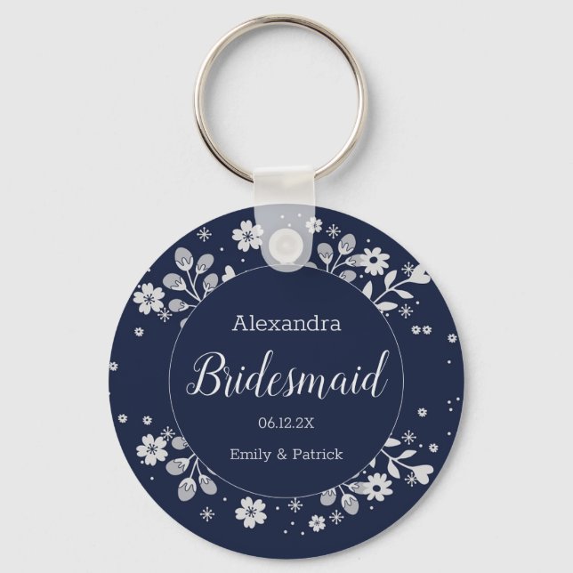 Llavero Floral blanca (Anverso)