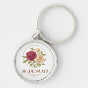 Llavero Floral Blanco - Dama de Honor