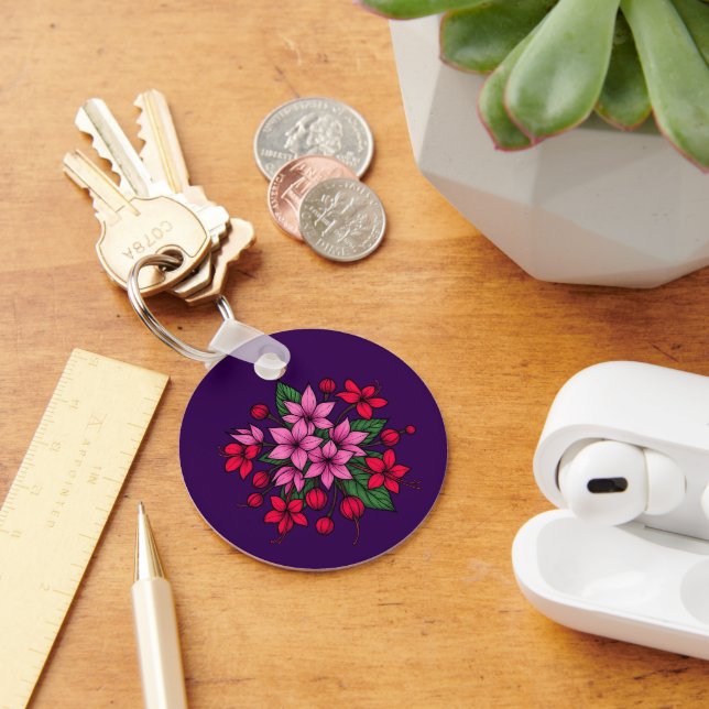 Llavero Floral brillante acogedor  (Escritorio )