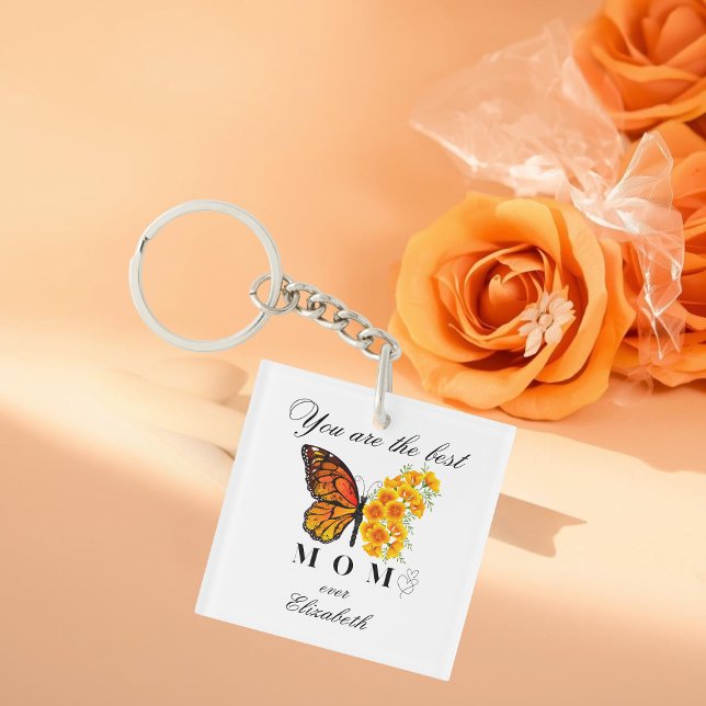 Llavero Floral Butterfly Personalized Acrylic Keychain (Subido por el creador)