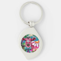 Floral Caprichoso Vaca Rosa Teal Negro Personaliza