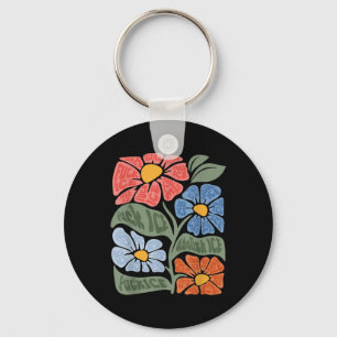 Llavero Floral Chinga La Migra Anti Hielo Vintage Abolió I