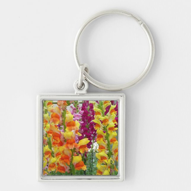 Llavero Floral colorida de Snapdragons (Frente)