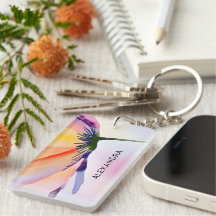 Floral contemporáneo opcional nombre personalizado